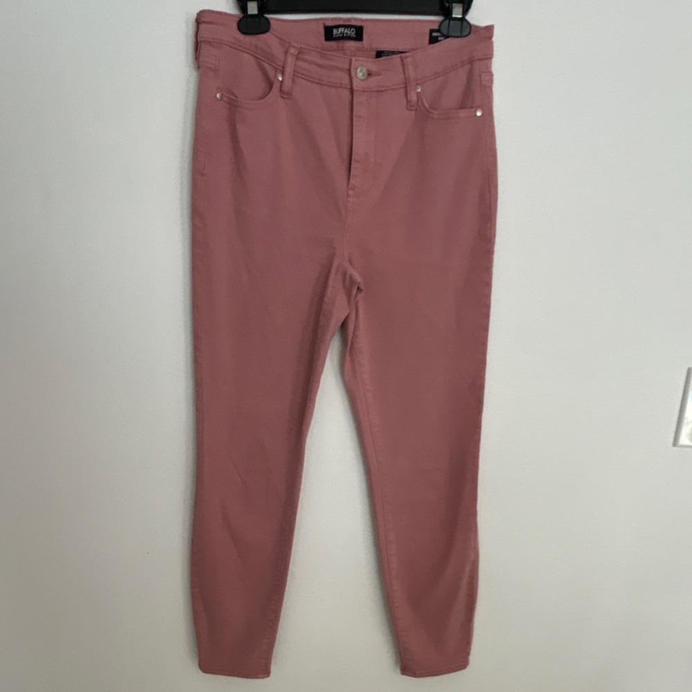 Buffalo David Bitton Women's Jeans Skinny Pink Denim Zip‎ Button 5-Pocket Design